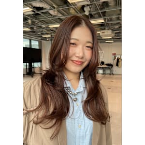 レイヤーカット/韓国風/透明感カラー/マロンブラウン/柏