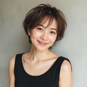 可愛らしくふんわりショートスタイル