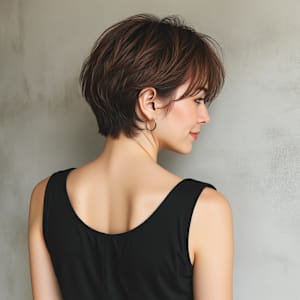 丸みふんわりグラボブショート