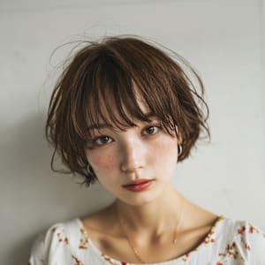 マッシュ風ナチュラルでふんわりショート