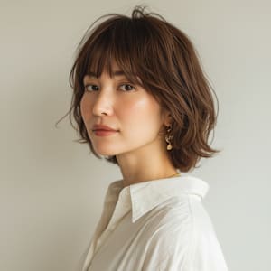 ふんわり柔らかく女性らしい優しいスタイル