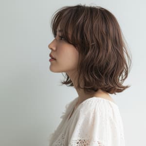 外国人風無造作ウェーブのほつれミディ - hair green百合ヶ丘【ヘア グリーン ユリガオカ】掲載中