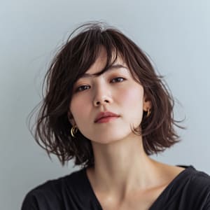 柔らか質感の大人ナチュラルゆるふわボブ