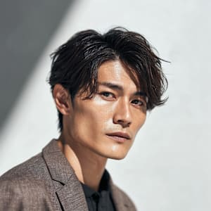 毛先ゆるふわ×刈り上げで爽やかメンズスタイル