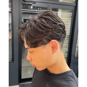 メンズカット/フェザーパーマ/毛流れパーマ/柏