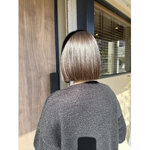 切りっぱなしボブ/美髪ヘア - 半個室 rire hair 大野城店【ハンコシツリールヘアー オオノジョウテン】掲載中