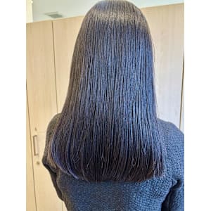 大人可愛い/ネイビーカラー/艶々ストレート