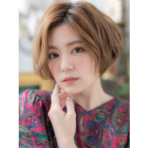 伸ばしかけひし形レイヤーカットショートボブ　根本パーマ - COVER HAIR & SPA bliss【カバーヘア アンド スパ ブリス】浦和/浦和西口店【カバー ヘア アンド スパ ブリス ウラワ ウラワニシグチテン】掲載中