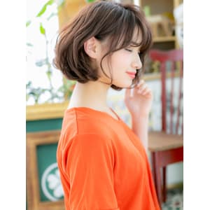 バレイヤージュアシンメトリーミニボブルフ　ヘーゼルブラウン - COVER HAIR bliss 【カバー ヘア ブリス】川口/ららテラス川口東口駅前店【カバー ヘア ブリス カワグチララテラスカワグチヒガシグチエキマエテン】掲載中