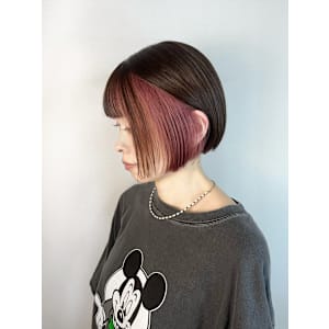 インナーカラー/ミニボブ/20代30代40代