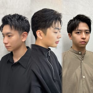 かき上げヘアスタイル