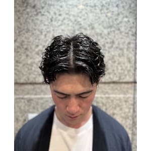 銀座　理容室　ビジネスパーマ