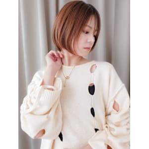 オレンジベージュ艶感ストレート前下がり丸みボブ20代30代 - COVER HAIR bliss【カバーヘア ブリス】志木/志木南口駅前店【カバーヘア ブリス シキ シキミナミグチエキマエテン】掲載中