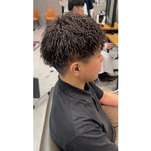 銀座/有楽町/メンズ/毛流れパーマ/白髪ぼかしハイライト