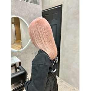 ロゼピンクベージュ/ダブルカラー/ケアブリーチ/髪質改善/韓