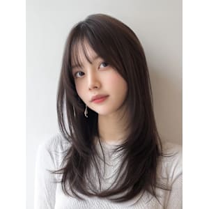 シースルー前髪/レイヤーカット/韓国/髪質改善/縮毛矯正/三