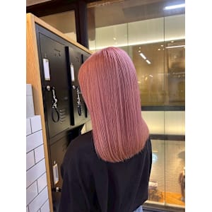 桜ピンク/ケアブリーチ/ダブルカラー/髪質改善/韓国