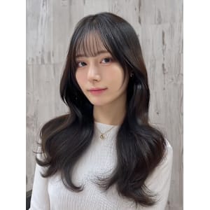 フェミニン網紅ヘア/韓国/顔まわりレイヤー/髪質改善