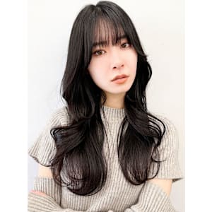 韓国風くびれロング◎美髪韓国風パーマ×艶カラー