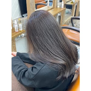 髪質改善トリートメント艶髪グレージュ顔まわりカット