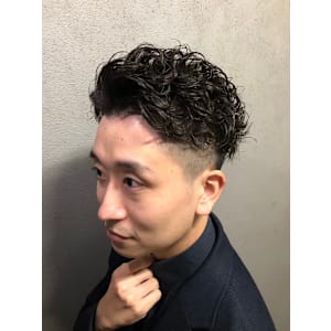 かきあげ風パーマ