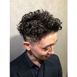 かきあげ風パーマ - ヒロ銀座バーバーショップ難波店【ヒロギンザバーバーショップナンバテン】掲載中