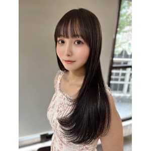美髪ロングレイヤー　縮毛矯正