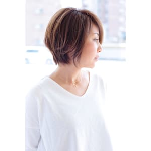 ハンドドライで馴染むショートボブ - 美容室chichi廿日市【ビヨウシツチチハツカイチ】掲載中