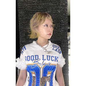 レイヤーボブ/デザインカラー/顔周りカット