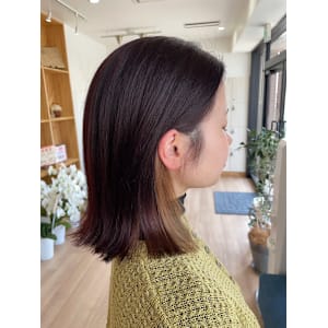 ピンクブラウン×ベージュ