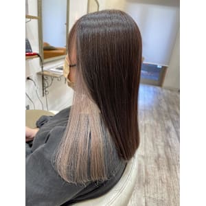 インナーカラー/ベージュカラー/ブラウンヘア