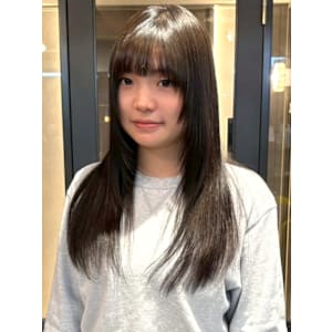 アッシュブラウン 髪質改善 艶髪 レイヤー 透明感カラー 