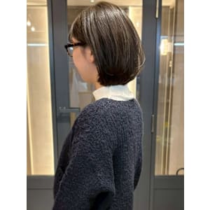 オリーブアッシュ ショートボブ 髪質改善 顔周りカット  - atelier.神戸三宮店【アトリエ】【アトリエ コウベサンノミヤテン】掲載中