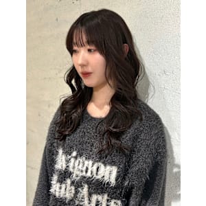 【YOKE】ラベンダーグレージュレイヤーロング前髪顔周り