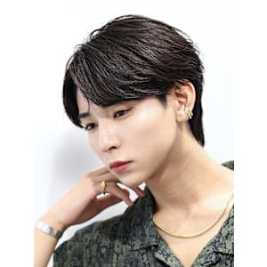 王道毛流れセンターパート