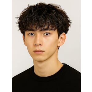 ツイストスパイラルパーマ 束感 眉毛カット マッシュパーマ