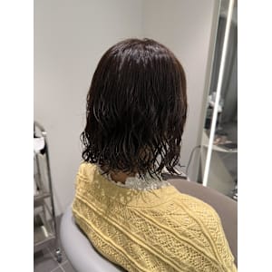 ボブ  ×   パーマ