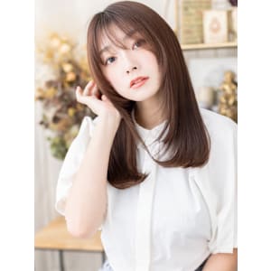 姫カットレイヤー透けバングストレートロング　チャコールグレー - COVER HAIR bliss【カバーヘア ブリス】戸田公園/戸田公園西口店【カバーヘアブリス トダコウエン トダコウエンニシグチテン】掲載中