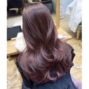 艶髪モーヴピンクバーガンディピンクブラウンモーヴダブルカラー
