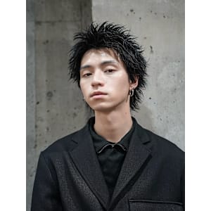 スパイキーショートメンズショートアップバング