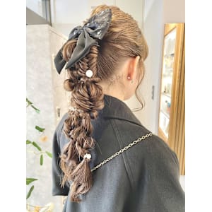 taniguchi/ポニーテール/編み込み