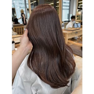 ブリーチなし赤みブラウンチョコレートブラウンレッドブラウン