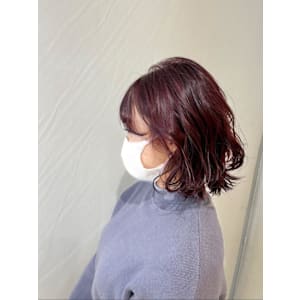 ブリーチ無しダブルカラー⭐︎ワインピンク