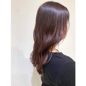 ブリーチなしピンクブラウン