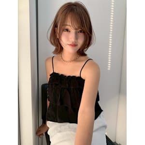 レイヤーボブ/ひし形/ハニーベージュ