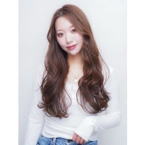 顔周りレイヤー ゆる巻き ベージュ 20代 ダメージレス