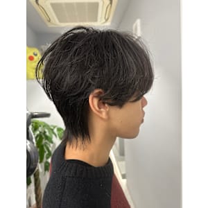 韓国ウルフ/メンズ韓国ヘア/ダウンパーマ/ニュアンスパーマ