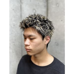 メンズハイライト＋スパイキーショート