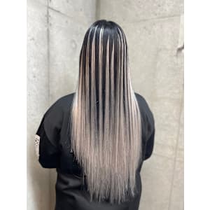 シールエクステ　ハイライトグラデーション　バレイヤージュ