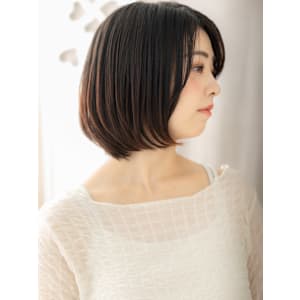 チャコールグレー大人美人伸ばしかけ黒髪丸みボブ30代40代 - COVER HAIR bliss【カバーヘア ブリス】志木/志木南口駅前店【カバーヘア ブリス シキ シキミナミグチエキマエテン】掲載中